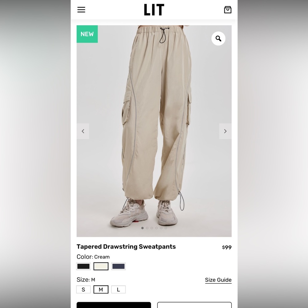 LIT active tapered drawstring pants